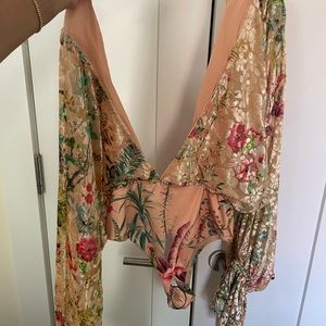 Beautiful, never worn Hemant and Nandita blouse leotard.